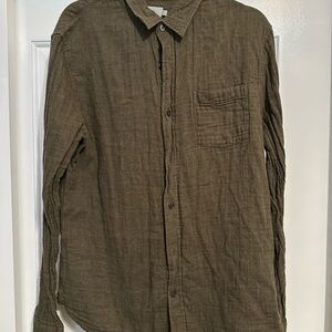 Vince Casual Button Down - Army Green